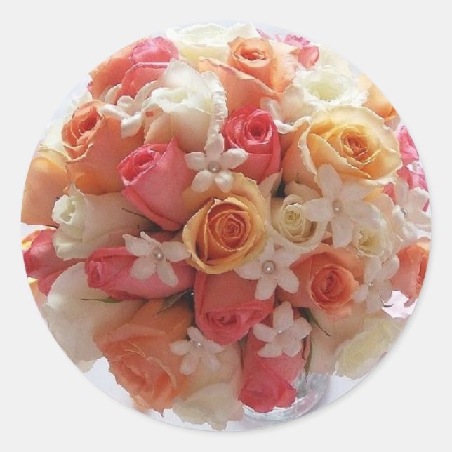 Pegatinas del Sello para sobres de Bouquet Bridal (Anverso)
