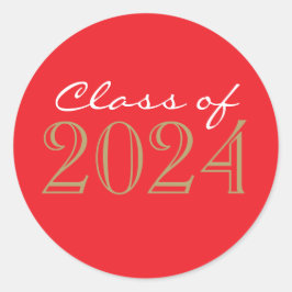 Pegatinas del Sello para sobres de Graduación Rojo