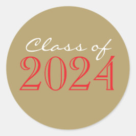 Pegatinas del Sello para sobres de Graduación Rojo