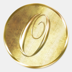 Pegatinas del Sello para sobres de Oro de Monogram
