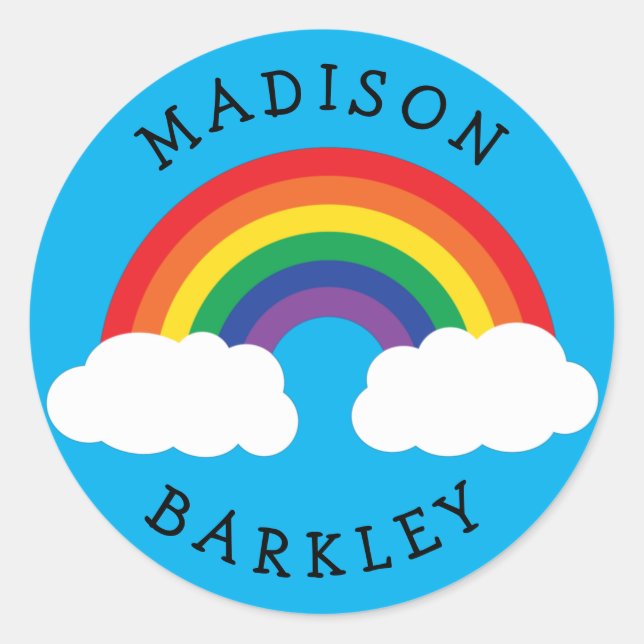 Pegatinas del Sello para sobres infantil Rainbow C (Anverso)