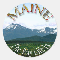 Pegatinas del Sello para sobres Maine Mt. Katahdin