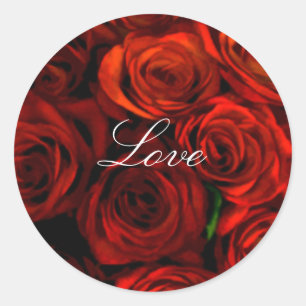 Pegatinas del Sello para sobres Red Rose Love