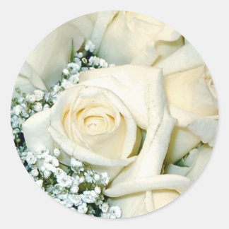 Pegatinas del Sello para sobres Rosa Blanca
