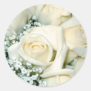 Pegatinas del Sello para sobres Rosa Blanca
