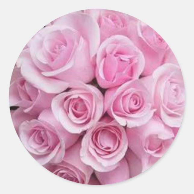 Pegatinas del Sello para sobres Rosa Rosa (Anverso)