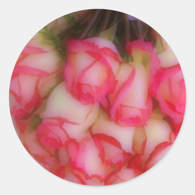 Pegatinas del Sello para sobres Rosa Rosa (Anverso)