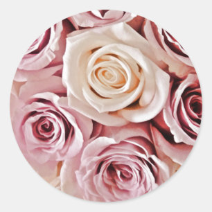Pegatinas del Sello para sobres Rosa Rosa