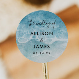 Pegatinas del Sello para sobres Watercolor Beach W