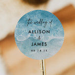 Pegatinas del Sello para sobres Watercolor Beach W<br><div class="desc">Pegatinas del Sello para sobres Watercolor Beach Wedding Añade texto personalizado a la parte posterior para proporcionar cualquier información adicional necesaria para tus invitados.</div>