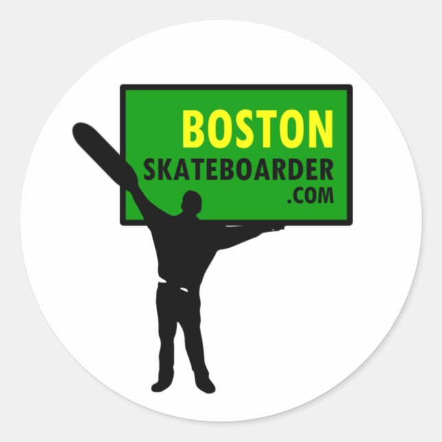 Pegatinas del Skateboarder de Boston (Anverso)