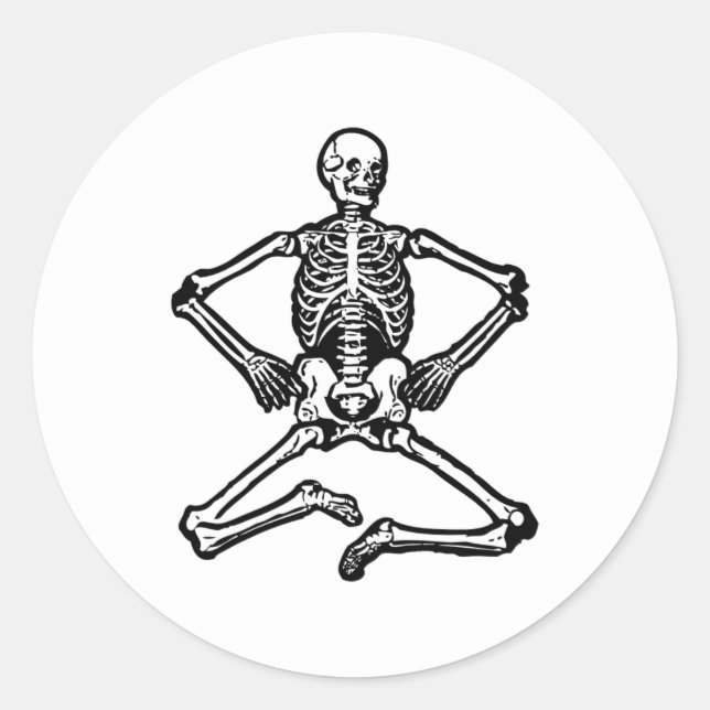 Pegatinas del Skeleton de Halloween (Anverso)