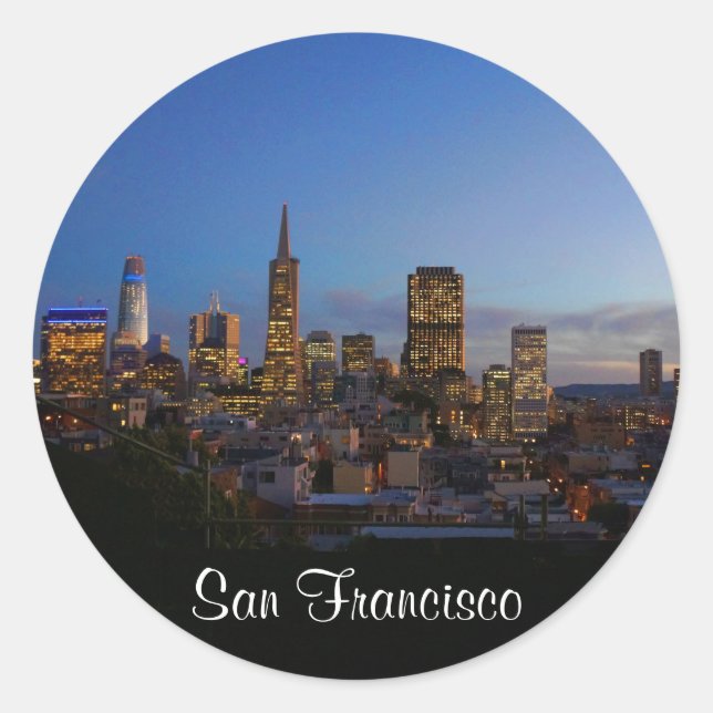 Pegatinas del Skyline #3 de San Francisco (Anverso)
