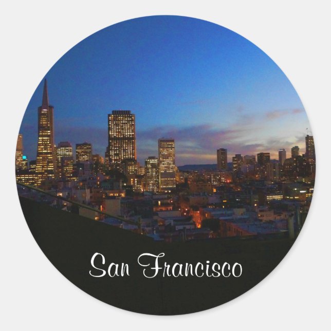 Pegatinas del Skyline #4 de San Francisco (Anverso)