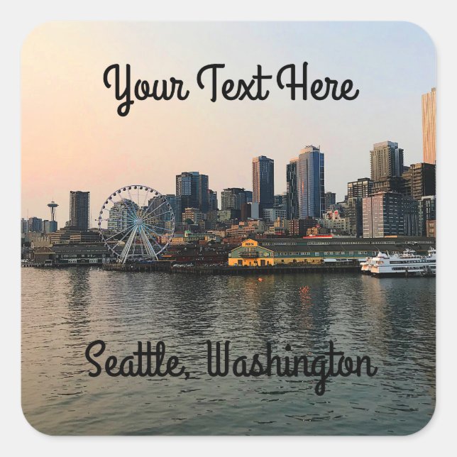 Pegatinas del Skyline #5 de Seattle (Anverso)