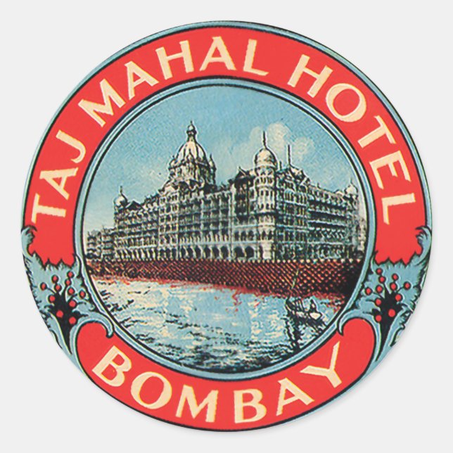 Pegatinas del Taj Mahal Hotel Bombay (Anverso)