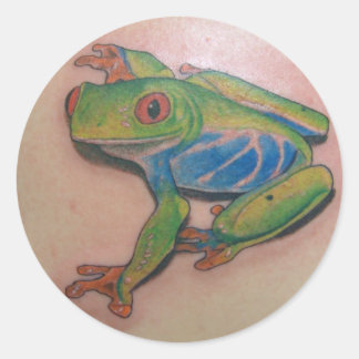 Pegatinas del tatuaje de la rana del árbol
