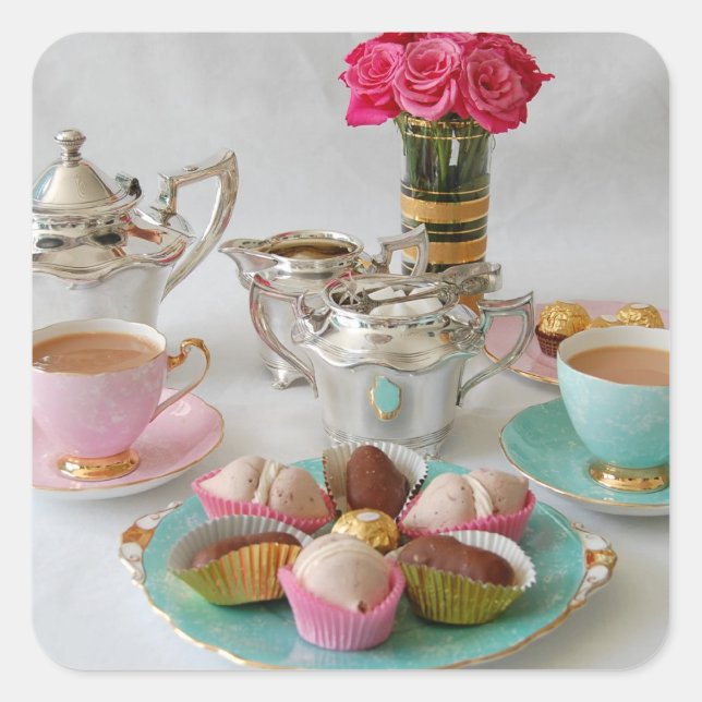 Pegatinas del té de la tarde (Anverso)