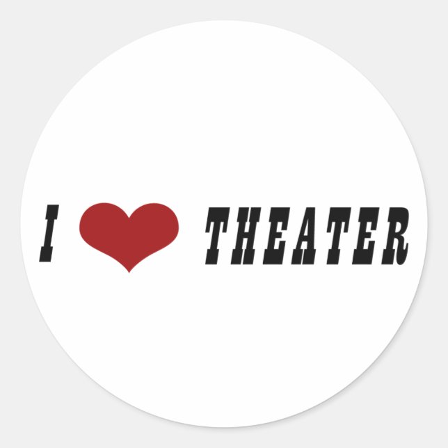Pegatinas del Teatro I Heart (Anverso)