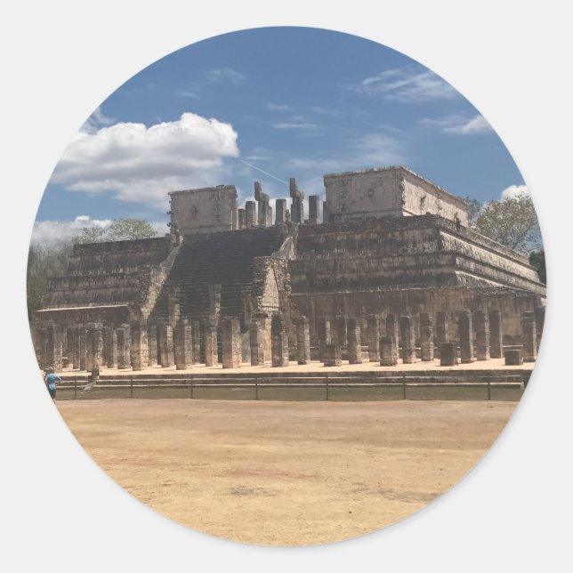 Pegatinas del templo Chichén Itza de los Guerreros (Anverso)