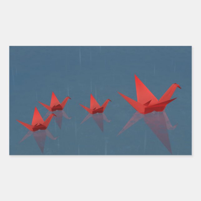 Pegatinas del tranquilo Día de la Lluvia (Anverso)