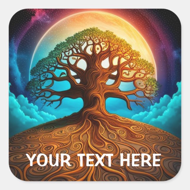 Pegatinas del Tree of Life Square (Anverso)