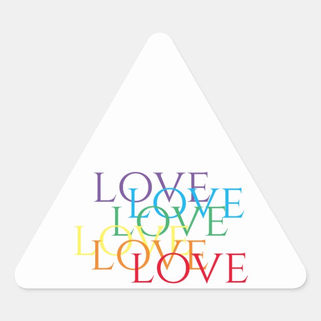 PEGATINAS del Triángulo de AMOR DE RAINBOW (Anverso)