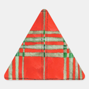 PEGATINAS del Triángulo de la RED SCOTT TARTAN