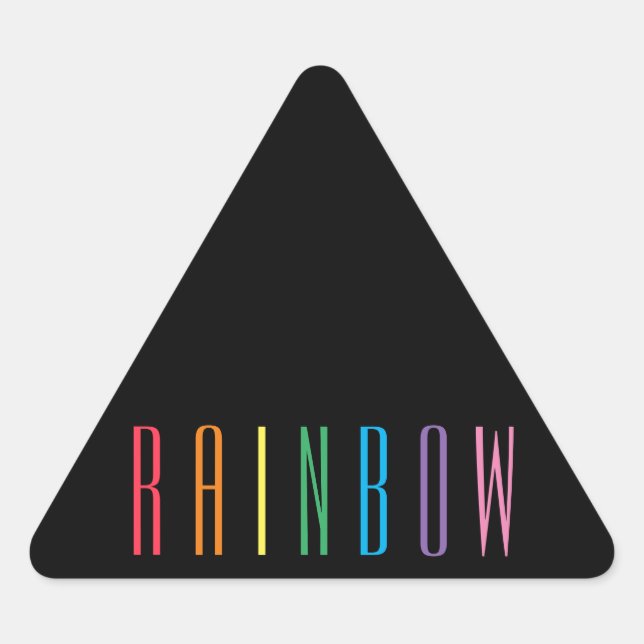 PEGATINAS del triángulo de RAINBOW / negro (Anverso)