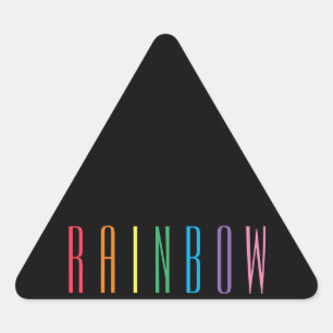 PEGATINAS del triángulo de RAINBOW / negro
