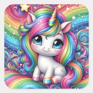 Pegatinas del unicornio arcoiris