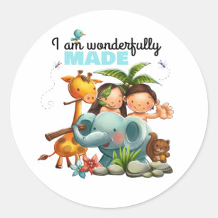 Pegatinas del verso de la biblia de la creación d