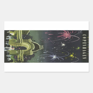 Pegatinas del viaje del vintage de Copenhague