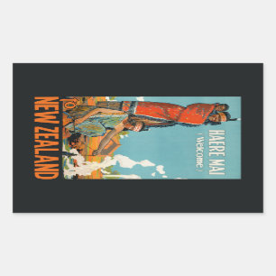 Pegatinas del viaje del vintage de Nueva Zelanda