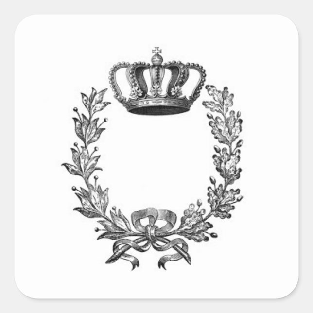 Pegatinas del "Viejo Mundo" europeo - Corona/guirn (Anverso)