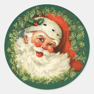 pegatinas del Viejo Santa Claus de los años 1940