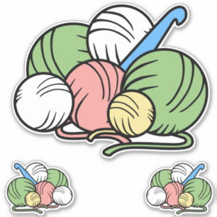 Pegatinas del vinilo del gancho y del hilado de