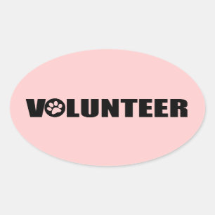 Pegatinas del voluntario (pawprint)