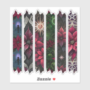 Pegatinas del Wiccan Poinsettia Washi Tape Planner