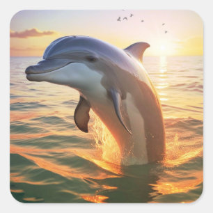 Pegatinas delfines felices