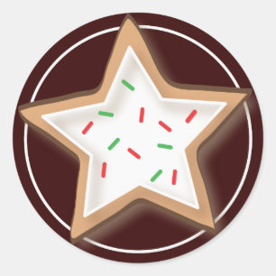 Pegatinas deliciosos de la galleta del navidad