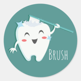 Pegatinas Dentista (hoja de 20) Brush