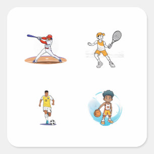 pegatinas deportivos de 4 Personalizados