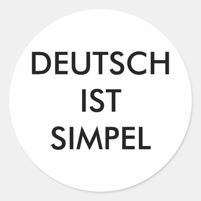 pegatinas "Deutsch ist simpel" (Zagoooo) (Anverso)