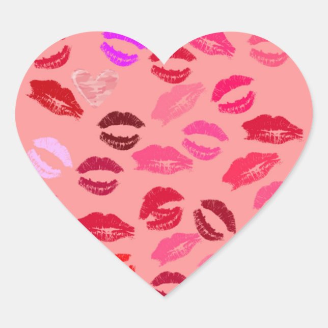 PEGATINAS día de San Valentín DE FORMA CARDÍACA -  (Anverso)