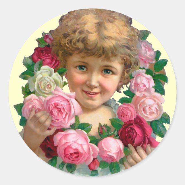 Pegatinas Día de San Valentín rosas (Anverso)