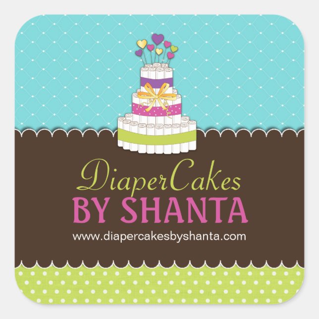 Pegatinas Diaper Cake (Anverso)