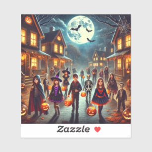 Pegatinas diseñan truco o truco de Halloween
