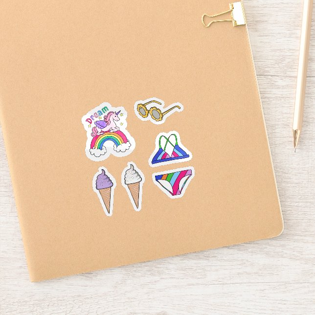 Pegatinas - Diversión de Traje de Baño de Verano (Cuaderno)