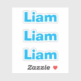 Pegatinas divertidas azules para niños con nombre